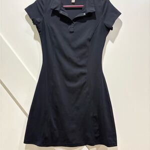 Mono B Black Sheath Polo Mini Dress